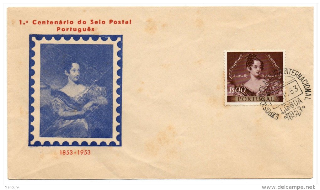 PORTUGAL - Centenaire Du Timbre - 1 E. FDC - Lettres & Documents