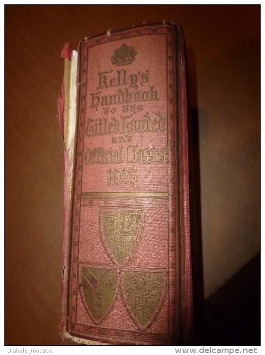 1925  kelly's handbook to the titled landed and official classes