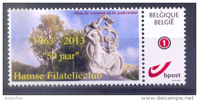 Belgie -  2013 - ** Duostamp - Hamse Filatelieclub - Mon De Veerman En De Jonkvrouw ** - Neufs