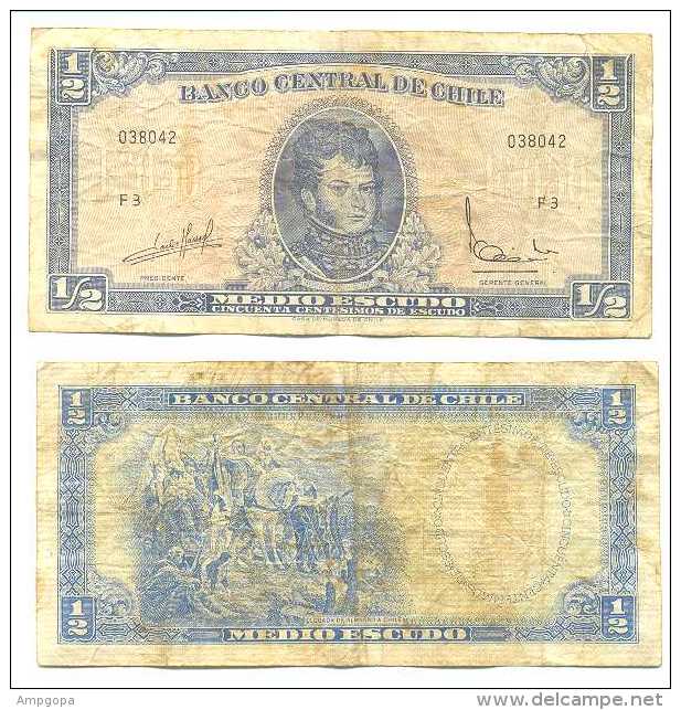 Chile 1/2 Escudo 1962, Firma III Pk-134-aa Ref 323-4 - Chile