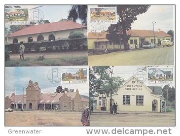 Transkei 1983 Post Office Buildings 4v 4 Maxicards (19429) - Transkei