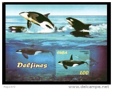 CUBA 2004 - FAUNA - DELFINES - BLOCK - Ungebraucht