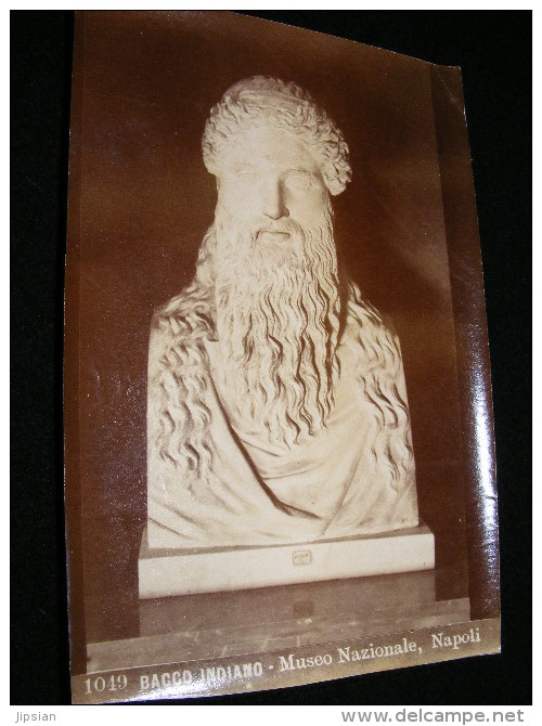 Bacco Indiano --  Photographie 19ème Albuminée Museo Nazionale Napoli Musée Naples JA15 32 - Anciennes (Av. 1900)