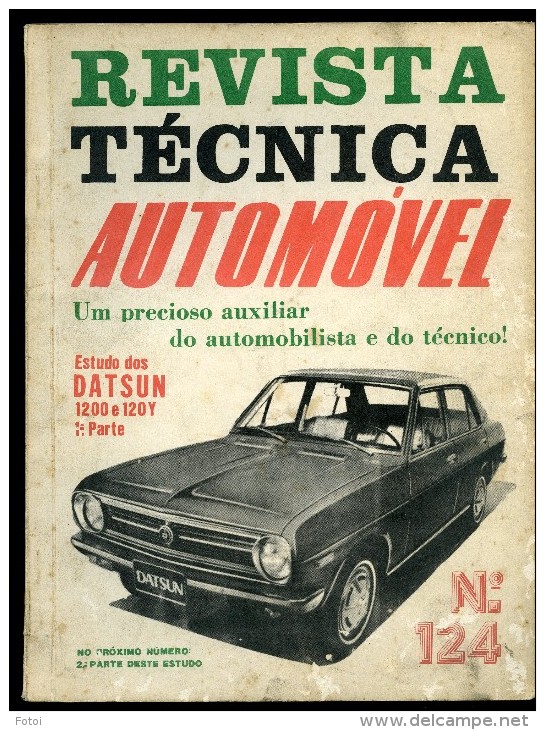 1975 RTA REVISTA TECNICA AUTOMOVEL DATSUN 1200 E 12OY MAGAZINE - Transports