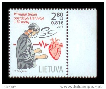 LITHUANIA 2014 - Cardiac Surgery - Mi 1171, YT 1024 - Autres & Non Classés