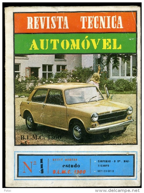 1975 RTA REVISTA TECNICA AUTOMOVEL AUSTIN MORRIS 1300 MAGAZINE - Transports