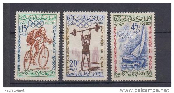 Maroc YV 415/7 Neufs Fraicheur Postale 1960 JO Rome - Morocco (1956-...)