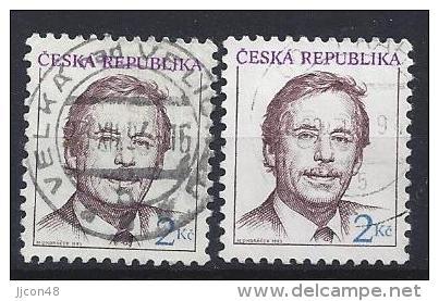 Czech-Republic  1993  Vaclav Havel  (o)  Mi.3  (see Discription) - Gebruikt