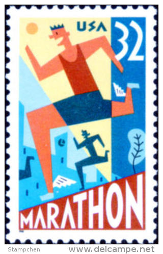 USA 1996 Marathon 100th Anniversary Stamp Sc#3067 Olympic Games - Ete 1996: Atlanta