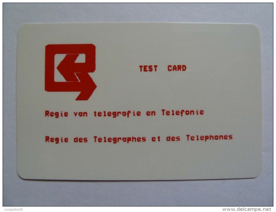 BELGIUM - Alcatel - Test Card For RTT In Red - 2 Or 3 Known - Extremely RARE - [3] Tests & Services
