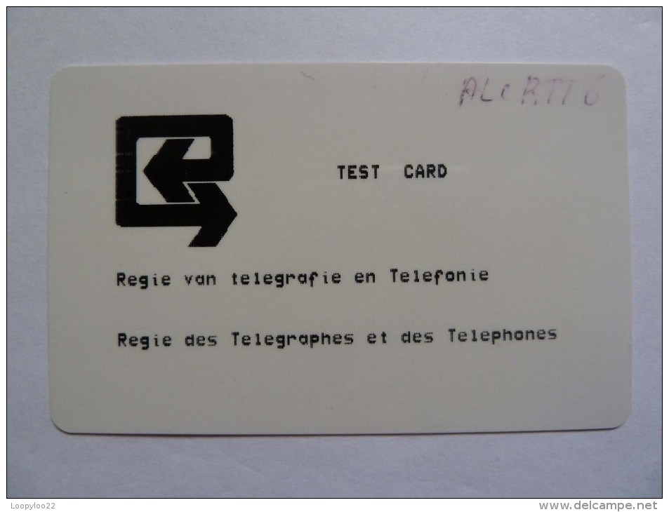 BELGIUM - Alcatel - Test Card For RTT In Black - 2 Or 3 Known - Extremely RARE - Service & Tests