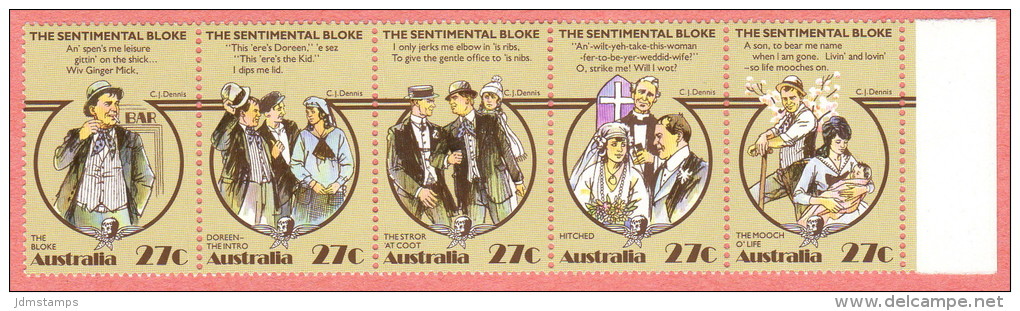 AUS SC #881 MNH STR/5  1983 Folktale Scenes / The Sentimental Bloke CV $2.50 - Ongebruikt