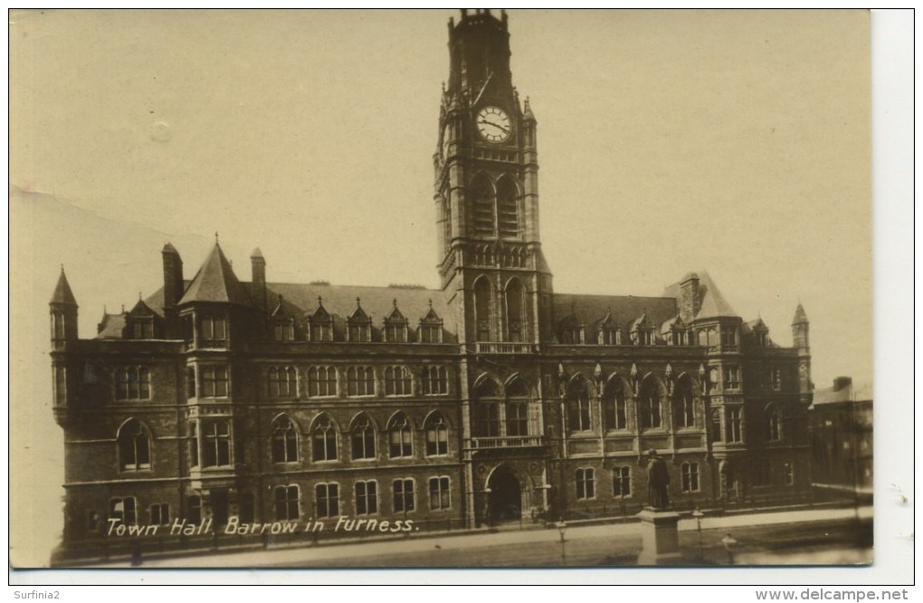 CUMBRIA - BARROW - TOWN HALL RP Cu509 - Other & Unclassified