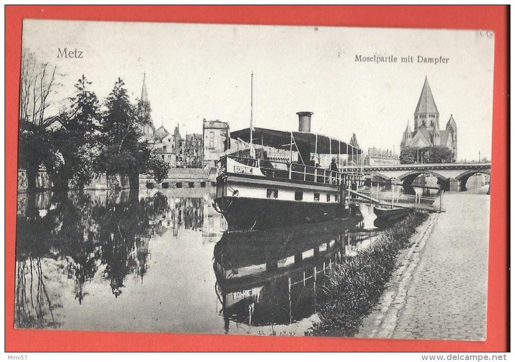 C.P.A. METZ - Bateau " Sophie " - Moselpartie Mit Dampfer - Autres & Non Classés