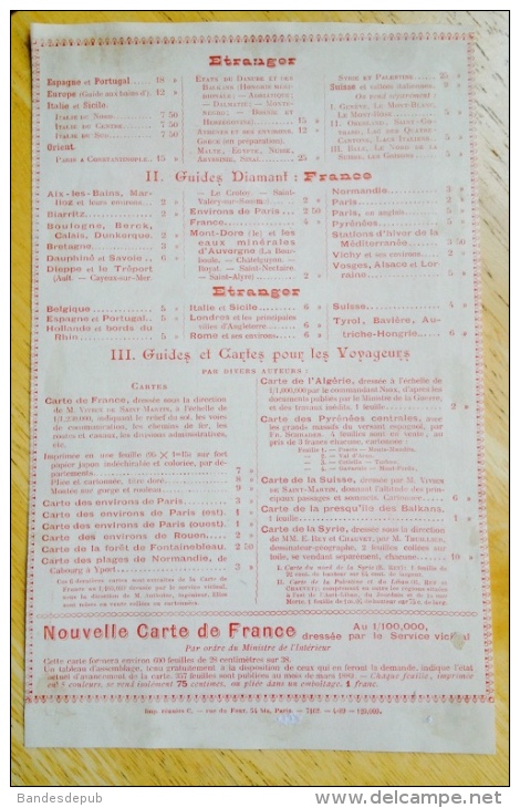 Publicité Papier Illustré Par Fraipont Pour Les Guides Joanne France Et Algérie - Other & Unclassified