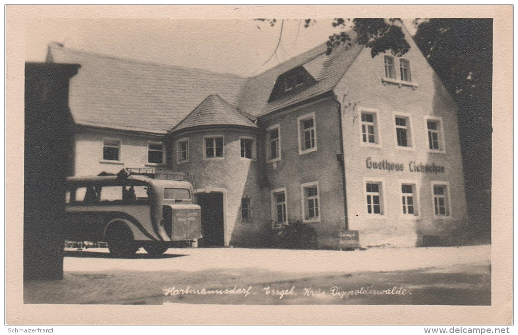 AK Erzgebirge Hartmannsdorf Gasthaus Liebscher Mit Bus Kreis Dippoldiswalde Bei Reichenau ? Hermsdorf ? Lehnmühle ? - Frauenstein (Erzgeb.)