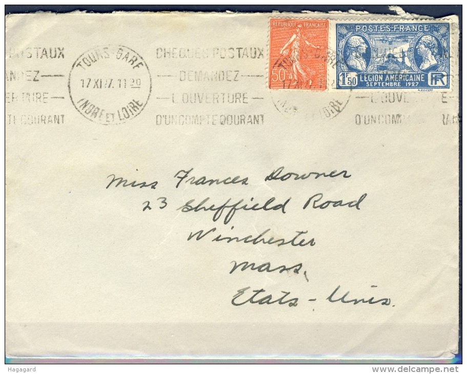 ##F737. France 1927. Michel 161+225 On Cover. Used(o) - Lettres & Documents