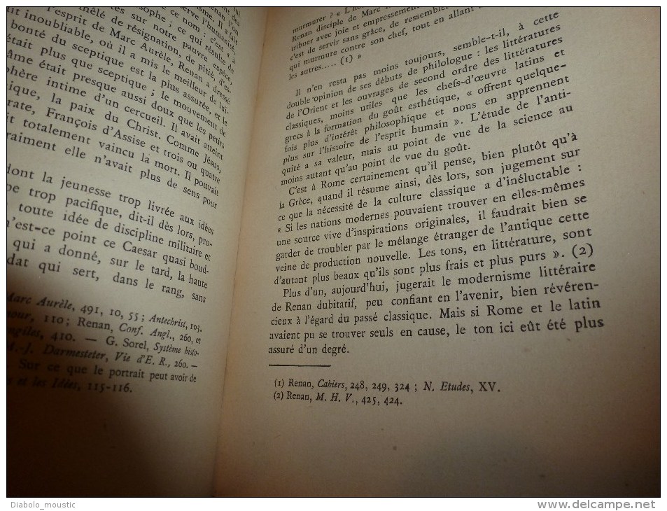 1928  Ernest RENAN et l'Etranger par Henri Tronchon