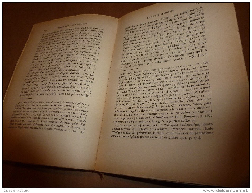 1928  Ernest RENAN et l'Etranger par Henri Tronchon