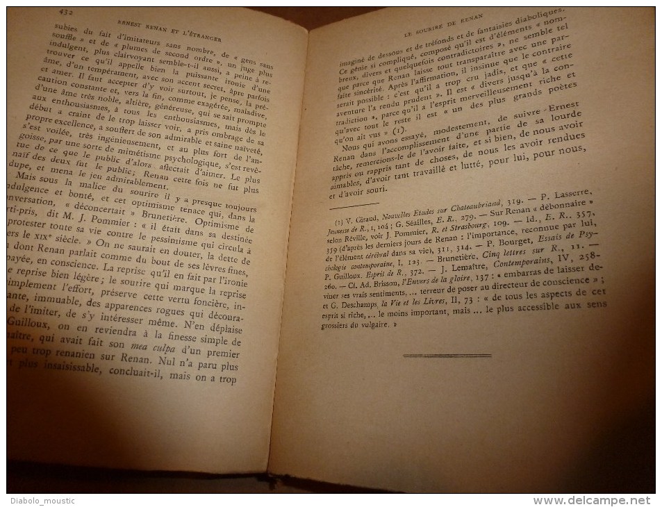 1928  Ernest RENAN et l'Etranger par Henri Tronchon