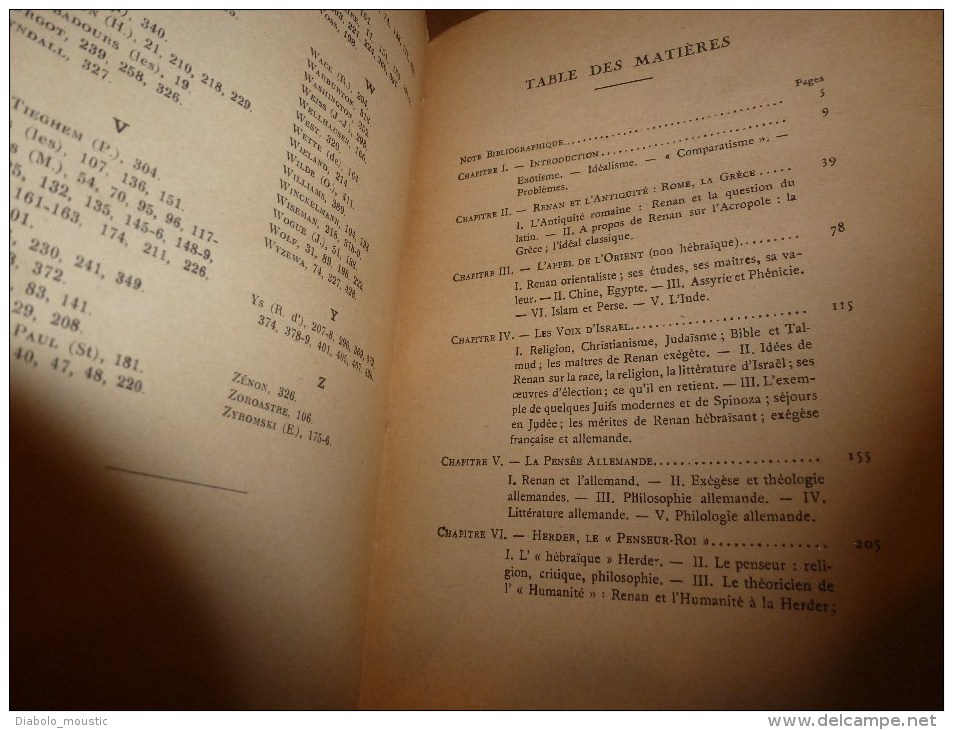 1928  Ernest RENAN et l'Etranger par Henri Tronchon