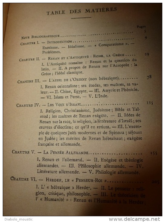 1928  Ernest RENAN et l'Etranger par Henri Tronchon