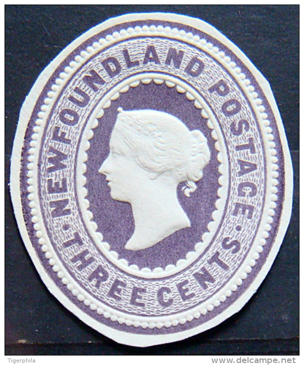 NEWFOUNDLAND 1897 3c Queen Victoria Mint Piece Of Stationery - Entiers Postaux