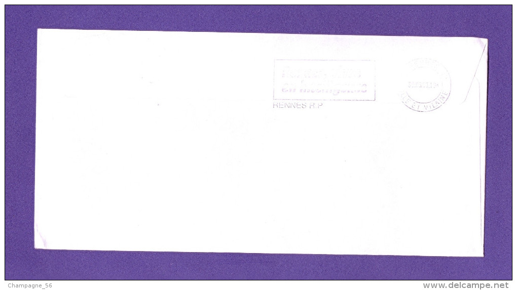 VARIÉTÉS FRANCE 1997 N° 3091 MARIANNE DE LUQUET 2.70  ENVELOPPE PHOSPHORESCENTES  OBLITÉRÉ - Storia Postale