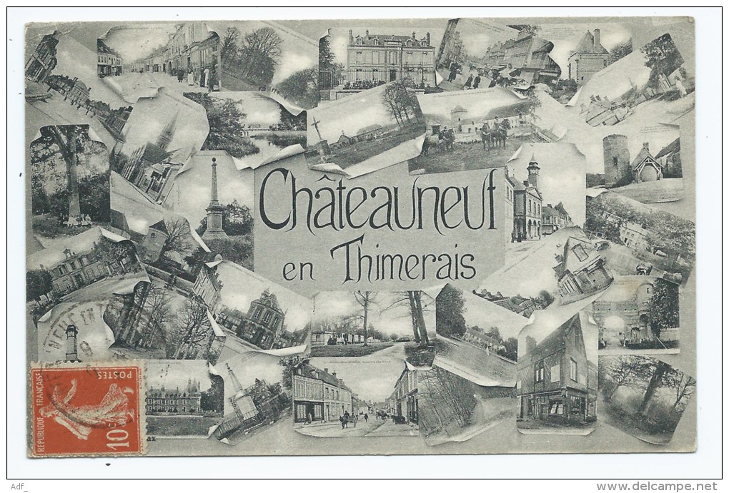 CPA MULTIVUES CHATEAUNEUF EN THIMERAIS, THYMERAIS, EURE ET LOIRE 28 - Châteauneuf