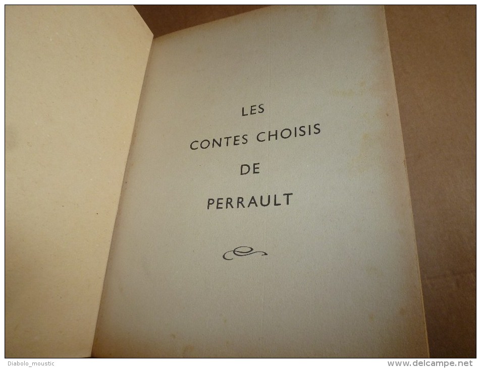 1952  LES BEAUX CONTES De PERRAULT  , édition René Touret,       Imprimerie Giraud-Rivoire - 6-12 Ans
