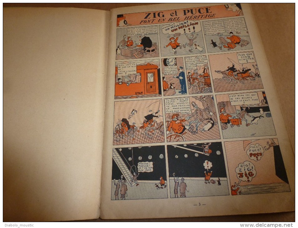 1929    ZIG ET PUCE MILLIONNAIRES par Alain Saint-Ogan ,   Imprimerie Maillet