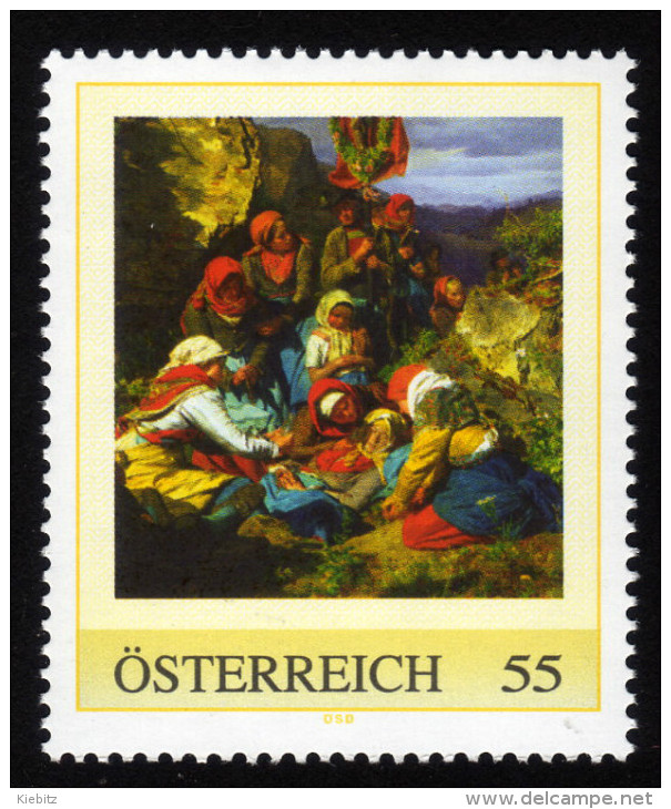 ÖSTERREICH 2008 ** Georg WALDMÜLLER, Painter / Unterbrochene Wallfahrt - PM Personalized Stamp MNH - Persoonlijke Postzegels