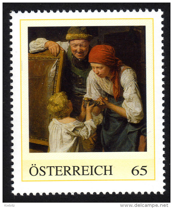 ÖSTERREICH 2011 ** Georg WALDMÜLLER, Painter / Christtagsmorgen - PM Personalized Stamp MNH - Personalisierte Briefmarken