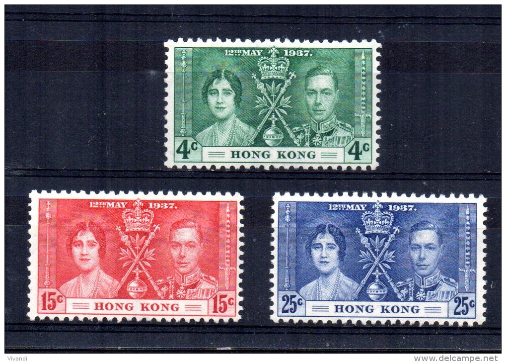 Hong Kong - 1937 - Coronation - MH - Neufs