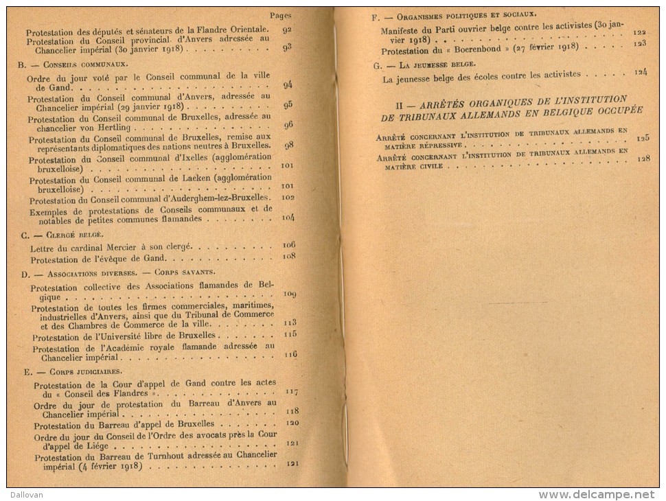 Passelecq, Fernand, La Magistrature Belge Contre Le Despotisme Allemand - Guerra 1914-18