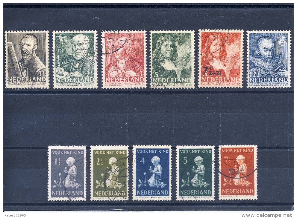 NVPH Nr. 350 T/m 355 En 374 T/m 378 (Zomer- En Kinderzegels 1940) Gebruikt (CW = € 10,30) - Used Stamps