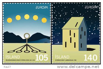 EUROPA - 2009 //  ISLANDE  // 2 V NEUFS ** (MNH Set)  L'Astronomie. - 2009