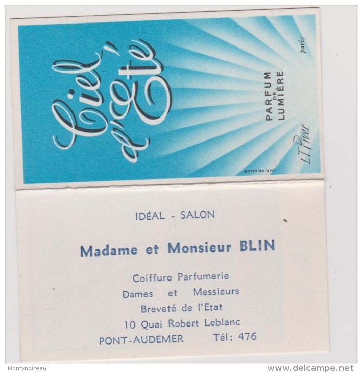 Calendrier   Parfum   1968   Ciel  D  été   , Pont  Audemer - Petit Format : 1961-70