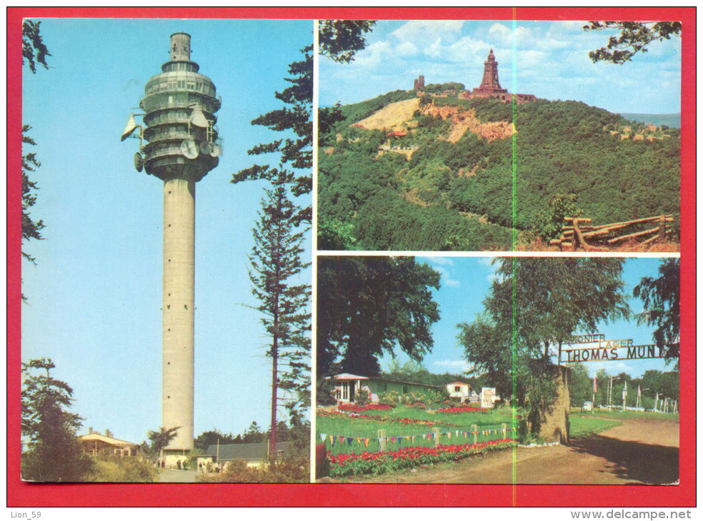 162408 / Kyffhäuser Gebirge - MONUMENT , TV TELEVISION TOWER FERNSEHTURM KULPENBERG , PIONERLAGER - Germany Allemagne - Kyffhäuser