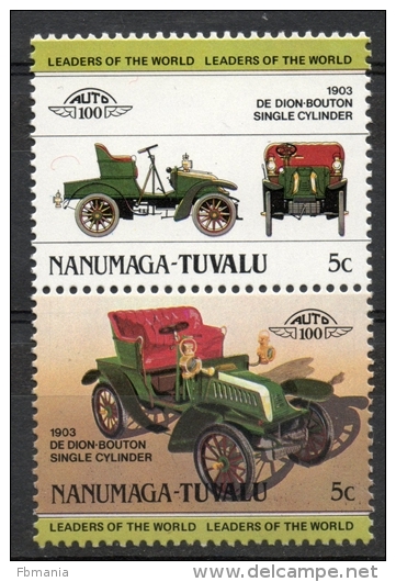 Tuvalu Nanumaga 1984 - De Dion-Bouton Auto Car MNH ** - Tuvalu