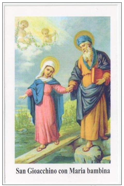 SANTINO MODERNO - HOLY CARD - SAN GIOACCHINO Con MARIA BAMBINA - Santini