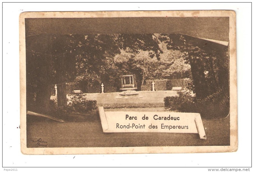 CPA : 35 - Becherel - Château Caradeuc : Parc - Rond Point Des Empereurs : - Bécherel