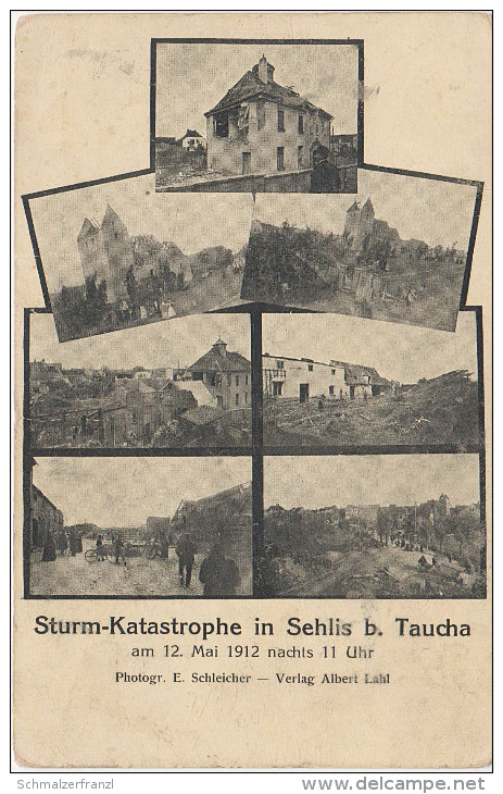 AK Sturm Katastrophe Sehlis Taucha Leipzig 12.05.1912 Bei Eilenburg Krostwitz Jesewitz - Taucha