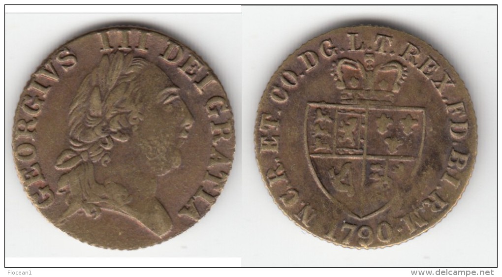 **** GRANDE-BRETAGNE - GREAT-BRITAIN - GEORGIUS III 1790 TOKEN - JETON **** EN ACHAT IMMEDIAT !!! - Royaux/De Noblesse