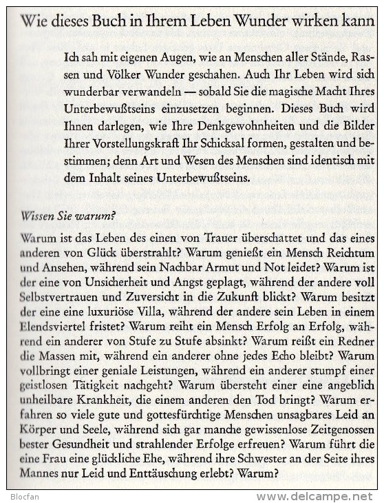 Murphy Die Macht Ihres Unterbewußtsein Antiquarisch 10€ Religion Philosophie Ariston-Verlag 1984 Genf ISBN 3 7205 1027 1 - Psychology