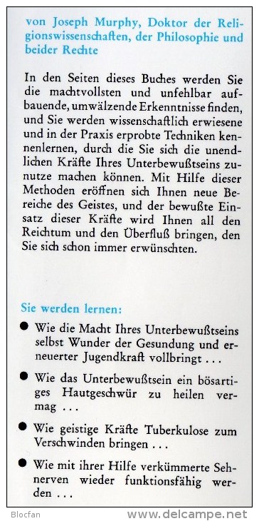 Murphy Die Macht Ihres Unterbewußtsein antiquarisch 10€ Religion Philosophie Ariston-Verlag 1984 Genf ISBN 3 7205 1027 1