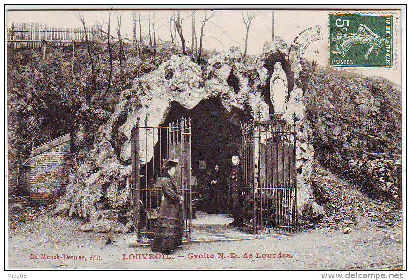 59. LOUVROIL . GROTTE NOTRE DAME DE LOURDES . ANIMATION - Louvroil