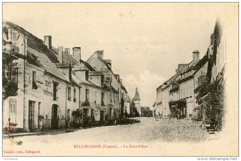 C3093 Cpa 23 Bellegarde  -  La Grand'rue - Bellegarde