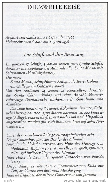 Christoph Columbus Antiquarisch 12€ Dokumente Seiner Reisen II. Band 2.-4.Reise Gutenberg-Verlag 1992 ISBN 3 7632 3969 3 - 2. Mittelalter