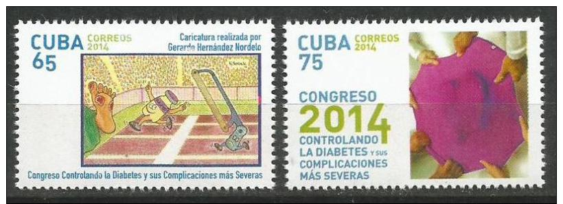 Cuba 2014 Diabetes Summit. Sugar Illness 2v MNH - Unused Stamps